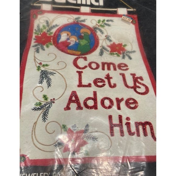 𝅺VINTAGE‎ Bucilla 15 x 20 appliqué/embroidery kit 48795 - Picture 2 of 3